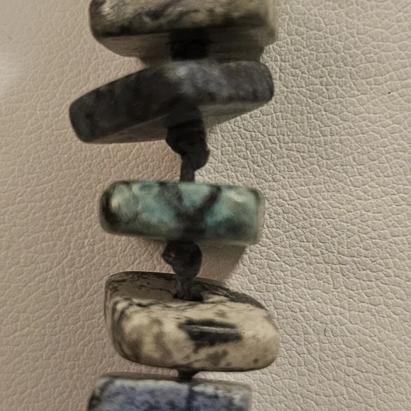 Rare Mine Finds Natural Stones Artisan Crafted Long Necklace.